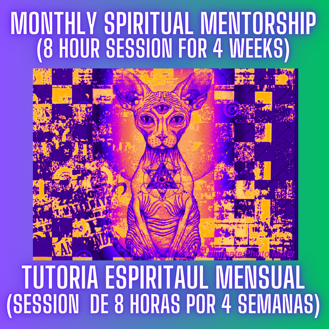 Monthly Spiritual Mentorship 8 hours ‡ Tutoria Espiritual Mensual 8 horas
