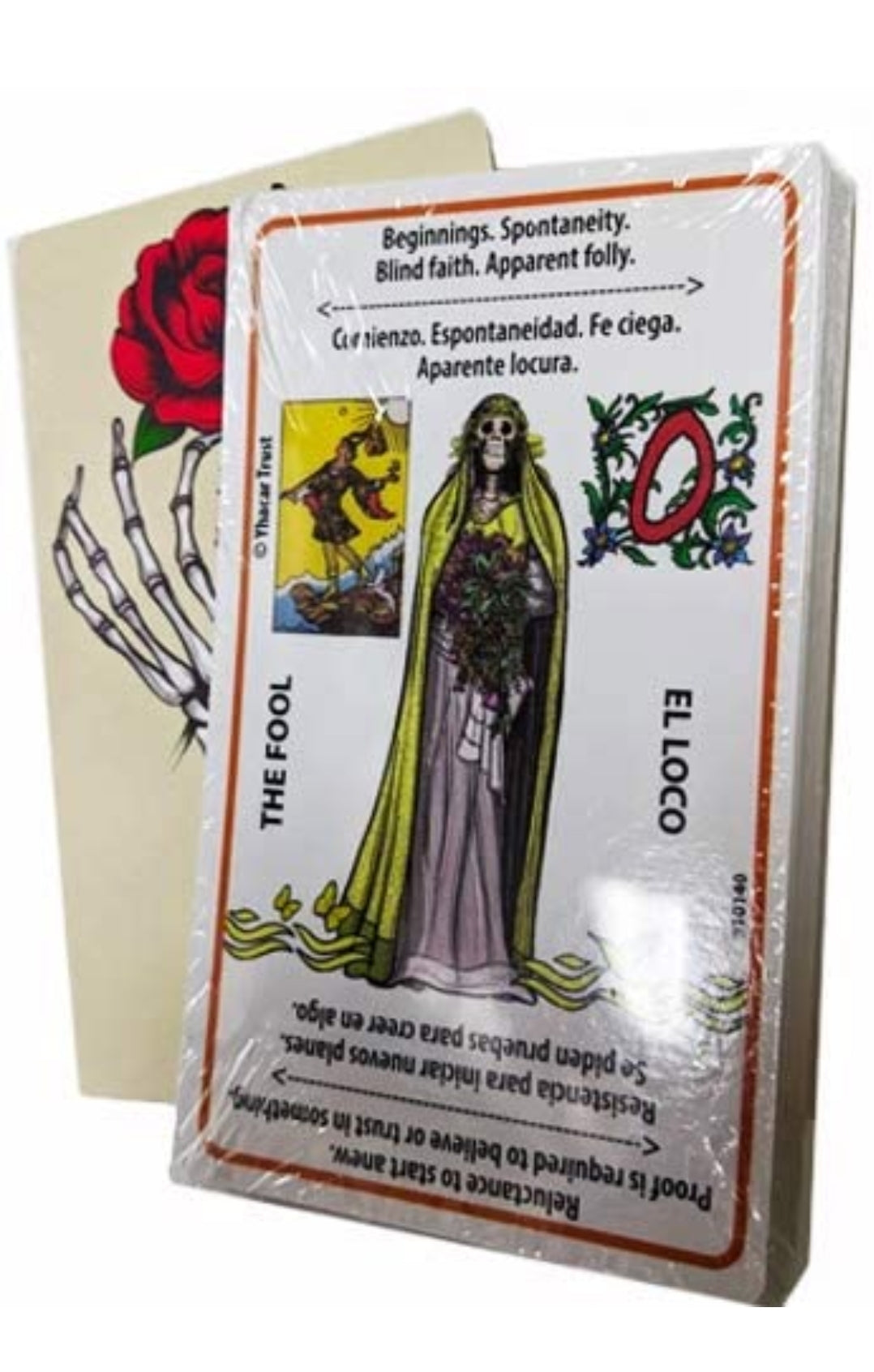 Tarot la Santísima Muerte Set de Libro con 22 Cartas de los Arcanos Mayores