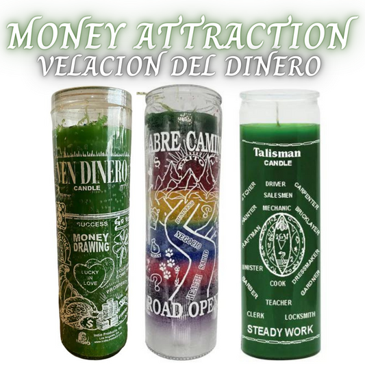 MONEY ATTRACTION CANDLE WORK/ Velacion Attracion del Dinero